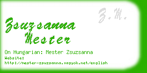 zsuzsanna mester business card
